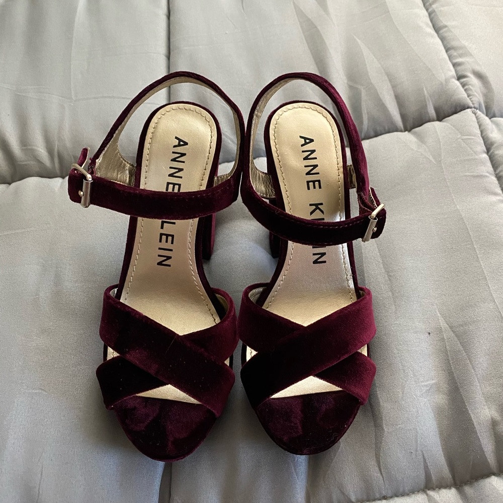 Velvet Maroon Anne Klein Heels